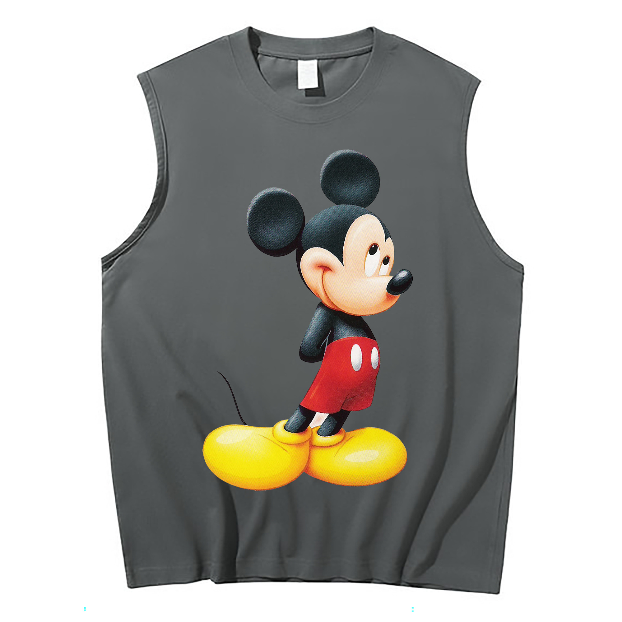 （画像用） ミッキーマウス Mickey Mouse コットン100％タンクトップ（フロントプリント）